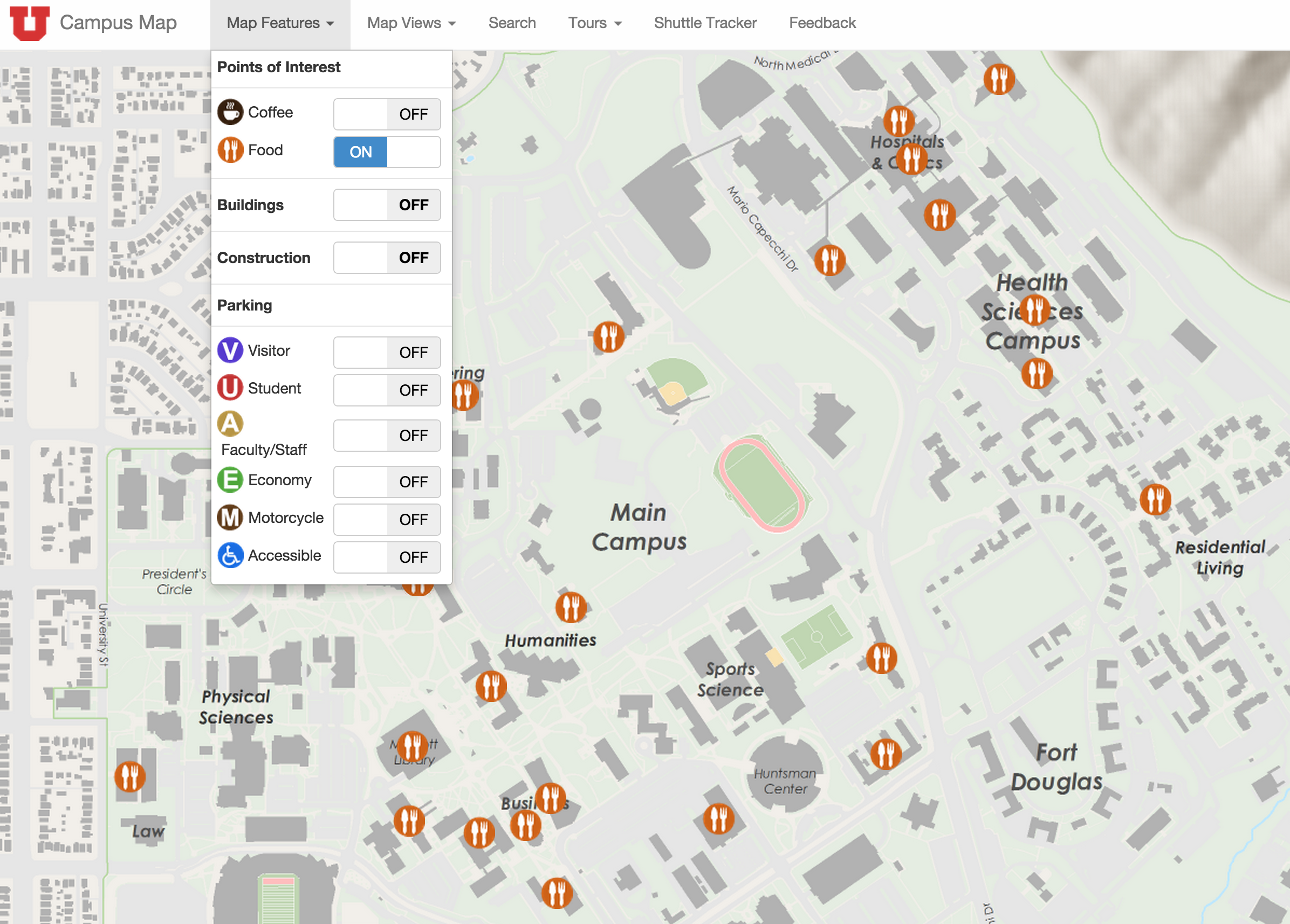 University Of Utah Campus Map Printable