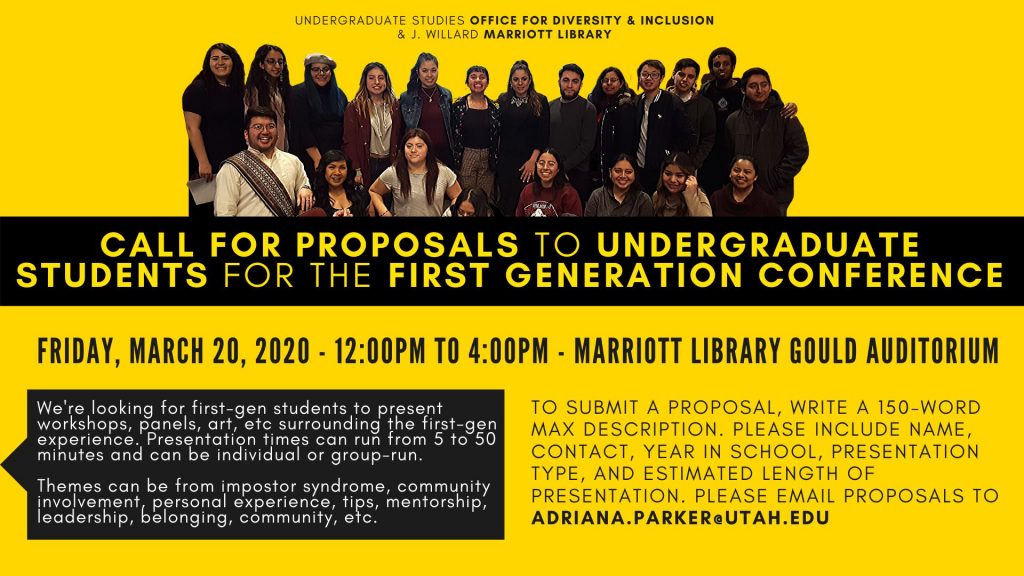 First Gen Conference The first-gen experience – @theU
