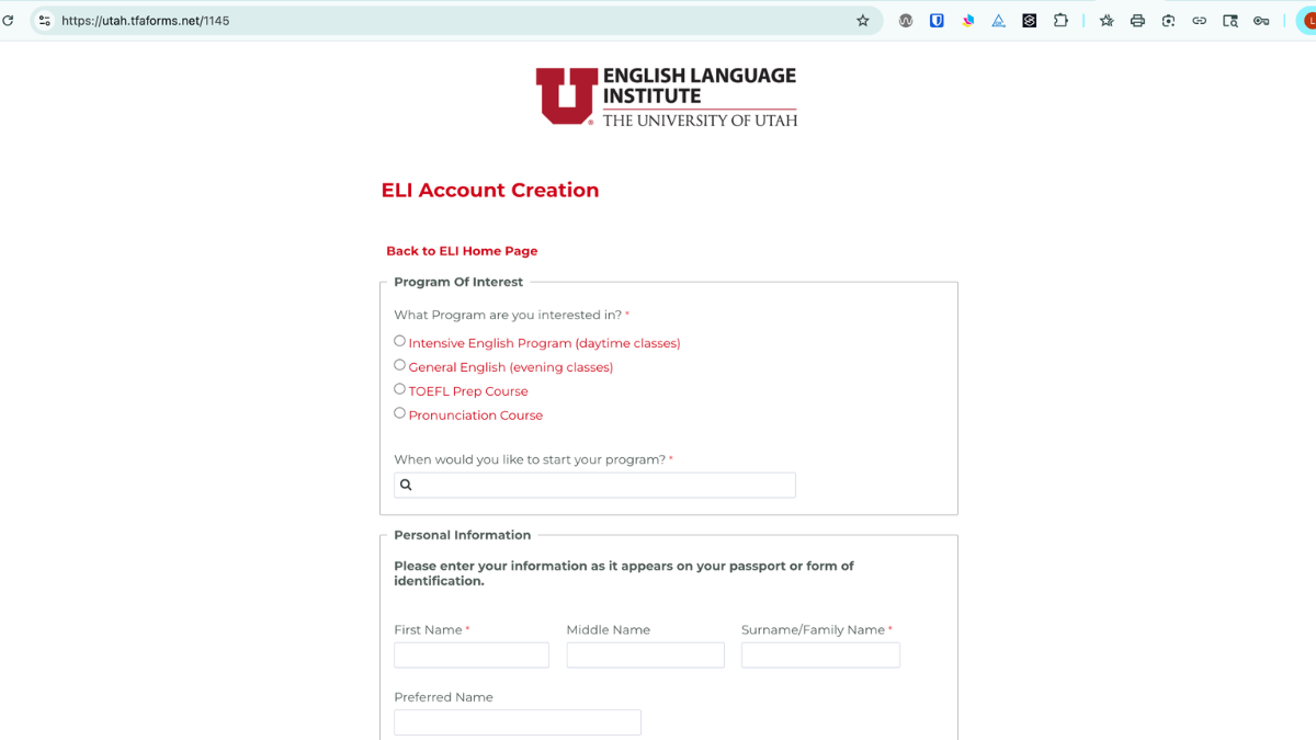 New ELI student application increases admissions