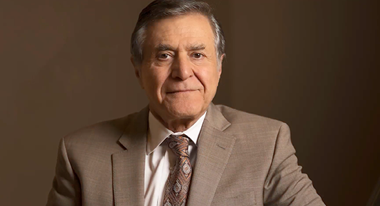 Man with graying hair in a brown suit, smiling slightly.