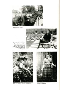 Book page featuring childhood photos. 